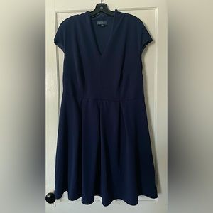 Plus size Modcloth cap sleeve navy dress